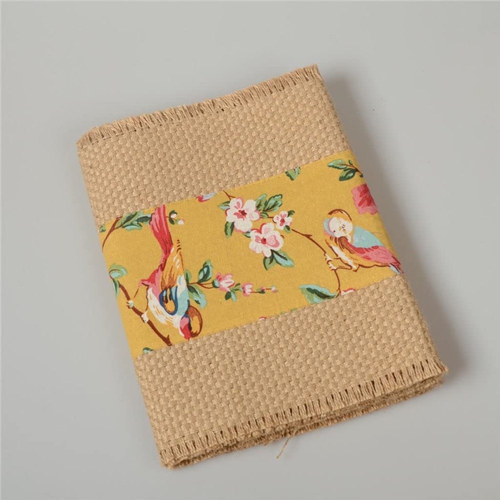 Burlap Table Runner,Antique Fabric Natural Machine Washable Home Decorative Kitchen Farmhouse Jute Table Runner-F-30x180cm(12x71inch)
