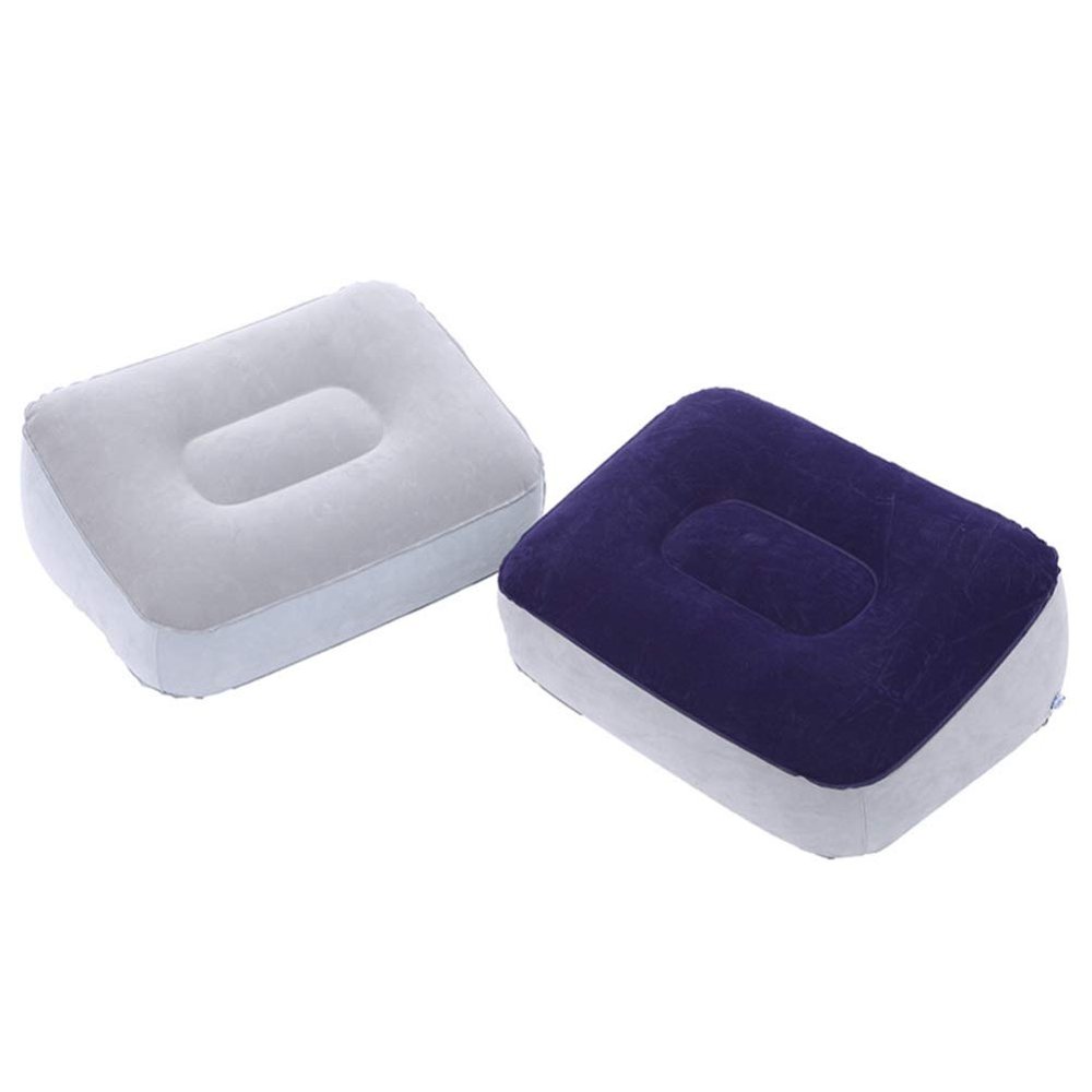 Portable Step Stool Foot Rest Cushion 2pcs Travel Foot Rest Pillow Inflatable Leg Rest Pillow Foot Stool Cushion for Airplane Flight Train Foot Rest Pillow Kids Travel Pillow