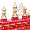 Homecrafts Handpainted Wooden Home Temple/ Mandir/ God Stand/ Pooja Stand/ Home Mandap/ Mandapam with Doors and Medium Size (Color-White-Red) (in Side Partition Shelf) Medium Size- 20x11x24 Inch view 3