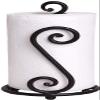 Craftland Wrought Iron S Shape Tissue Paper/Towel/Roll/Napkin Holder/Dispenser, Kitchen Napkins Holder for Kitchen Bathroom and Dining Table (Black) view 1