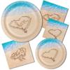 Beach Love Bridal Shower Party Tableware Bundle & Party Favors | Includes Plates, Napkins, Silverware, Cups, Table Cover, Banner, Card Box, Invitations, Confetti, Favor Bags | Serves 8 Guests view 2