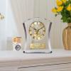 AllGiftFrames Encore Sleek Curve Crystal Clock with Gold Gear Davinci Dial Engraved Executive Gift Etch Retirement Present Year Service Coworker Birthday Graduation view 2