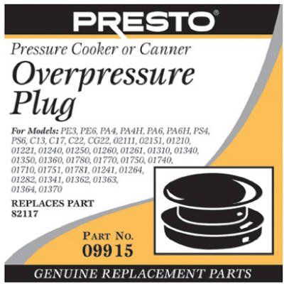 09915 Pressure Cooker Over-Pressure Plug - Quantity 666