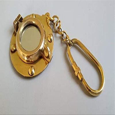 Vintage Propeller Key Chain Solid Brass Antique Handmade Key Ring Home Decor Gift