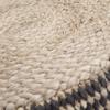 Contemporary Round Braided Pouf in Natural Jute Cream Abstract Modern Transitional Pattern Upholstered view 3