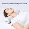 C CUSHION LAB Roll Pillow for Neck Relief - Extra Dense Memory Foam Round Cylinder Bolster for Cervical Support, Spondylosis, Neck Pain Relief, & Spine Lumbar Traction - Washable Cover & Travel Bag view 2