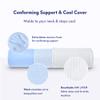 C CUSHION LAB Roll Pillow for Neck Relief - Extra Dense Memory Foam Round Cylinder Bolster for Cervical Support, Spondylosis, Neck Pain Relief, & Spine Lumbar Traction - Washable Cover & Travel Bag view 4