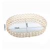 Feyarl Crystal Perfume Tray Vanity Makeup Organizer Ornate Jewelry Trinket Cosmetic Tools Decorative Skin Care Storage for Home Deco Dresser Bathroom Countertop (Oval 12" x 9") (Gold) view 2
