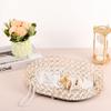 Feyarl Crystal Perfume Tray Vanity Makeup Organizer Ornate Jewelry Trinket Cosmetic Tools Decorative Skin Care Storage for Home Deco Dresser Bathroom Countertop (Oval 12" x 9") (Gold) view 3