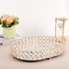 Feyarl Crystal Perfume Tray Vanity Makeup Organizer Ornate Jewelry Trinket Cosmetic Tools Decorative Skin Care Storage for Home Deco Dresser Bathroom Countertop (Oval 12" x 9") (Gold) view 4