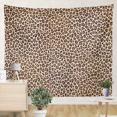 YUEMT Tapestries Wild Brown Animal Leopard Print 59.1x51.2 Inch Living Room Bedroom Dormitory Wall Hanging Tapestry Art Decoration (Set of 1)