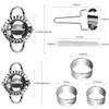 8 Pcs Dumpling Maker,Stainless Steel Ravioli Dumpling Mould Mold Press Set Kitchen Accessories(2 dumpling maker+ 1 dumpling cutter +3 dumpling skin cutter +2 x Stuffing spoon) view 2
