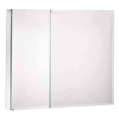 Double Doors Medicine Cabinet with Mirror, 30 inch X 26 inch Aluminum Bathroom Medicine Cabinet, Adjustable Glass Shelves, Waterproof and Rust-Resist, Recess or Surface Mount Installation,Silver