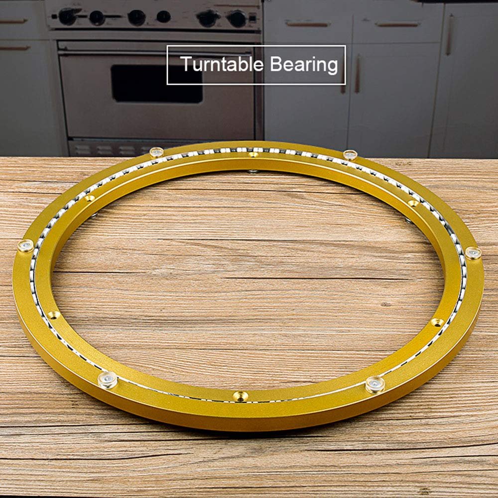 40cm / 16in Diameter Rotating Turntable Lazy Susan Heavy Duty Aluminum Alloy Bearing Turntable Round Dining Swivel Plate, Tabletop Service Smooth Swivel Plate