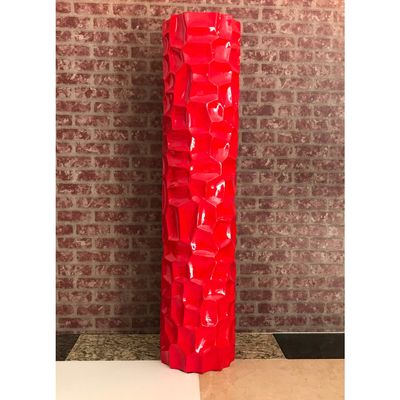 Modern Decor - Textured Tall Vase Red Resin