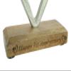 1st Anniversary Rustic Metal Heart Decoration Free Standing Aluminium & Wooden Decoration (hssanni-1) view 2
