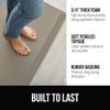 GORILLA GRIP Comfortable Cushioned Kitchen Mats for Floor, Waterproof and Stain Resistant Soft Top, 3/4 Inch Thick Ergonomic Standing Desk Anti Fatigue Mat, Foam Supports Ankles and Feet, 17x24, Taupe view 2