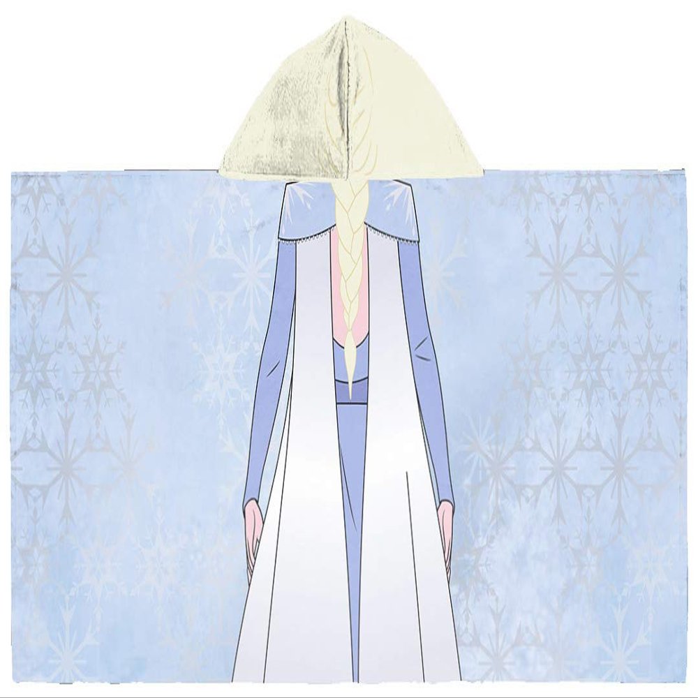 Disney Frozen 2 You Be Elsa Hooded Bath/Pool/Beach Towel - Super Soft & Absorbent Fade Resistant Cotton Towel, Measures 22 inch x 51 inches (Official Disney Product)