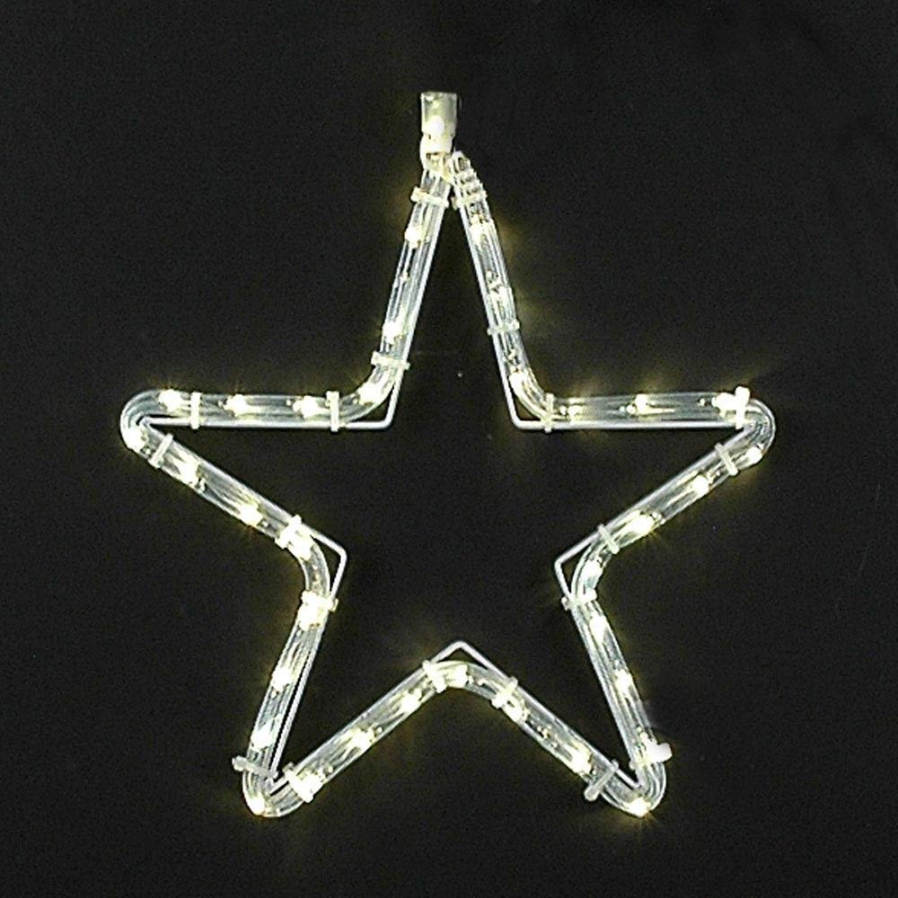 Novelty Lights LED Warm White Star Rope Light Motif Sculpture, 12" Small Star