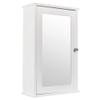 Layee Single Door Mirror Indoor Bathroom Cabinet Wall Mount Mirrored Medicine Cabinet Storage Organizer with 2 Adjustable Shelves view 1