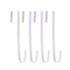 Sattiyrch 12" Front Door Wreath Hanger, Ultra Slim Metal Over Door Hook, Damage-Free Hanging for Seasonal & Year-Round Wreaths, Fits Most Doors, White, 4 Pack view 1