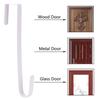 Sattiyrch 12" Front Door Wreath Hanger, Ultra Slim Metal Over Door Hook, Damage-Free Hanging for Seasonal & Year-Round Wreaths, Fits Most Doors, White, 4 Pack view 3