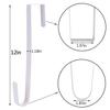Sattiyrch 12" Front Door Wreath Hanger, Ultra Slim Metal Over Door Hook, Damage-Free Hanging for Seasonal & Year-Round Wreaths, Fits Most Doors, White, 4 Pack view 4