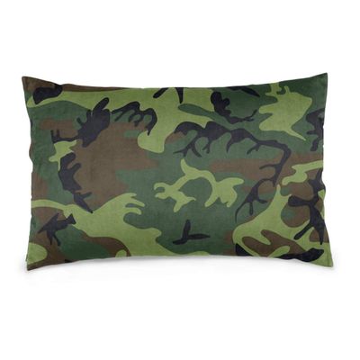 ALLMYHOMEDECOR Throw Pillowcase Protectors Green Black Camo Pattern Decorative Home Sofa Bed Standard Square Pillows Cases Covers Zipper 14x20 16x24 20x30 Inches