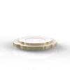 10.7" White/Gold Flower Dinner Plates /20Pk view 2