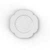 10.7" White/Gold Flower Dinner Plates /20Pk view 3