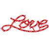 17" Red Lighted Love Valentine's Day Window Silhouette view 1