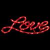 17" Red Lighted Love Valentine's Day Window Silhouette view 2