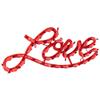 17" Red Lighted Love Valentine's Day Window Silhouette view 4