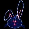Northlight Lighted Bunny Head Easter Window Decoration - 17" - Blue view 2