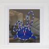 Northlight Lighted Bunny Head Easter Window Decoration - 17" - Blue view 3