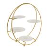 American Metalcraft SRG4 Oval 4-Tier Buffet Stand, Gold view 2