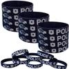 CupaPlay 48PCS Police Party Rubber Wristbands- Police Birthday Party Favors Supplies Gifts - Halloween Goodie Bag Stuffers Fillers Silicone Wristband view 1