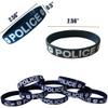 CupaPlay 48PCS Police Party Rubber Wristbands- Police Birthday Party Favors Supplies Gifts - Halloween Goodie Bag Stuffers Fillers Silicone Wristband view 2