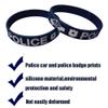 CupaPlay 48PCS Police Party Rubber Wristbands- Police Birthday Party Favors Supplies Gifts - Halloween Goodie Bag Stuffers Fillers Silicone Wristband view 3