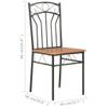 vidaXL Mid-Century Modern Designed Dining Chairs Set - Industrial Style, MDF & Ste... view 2