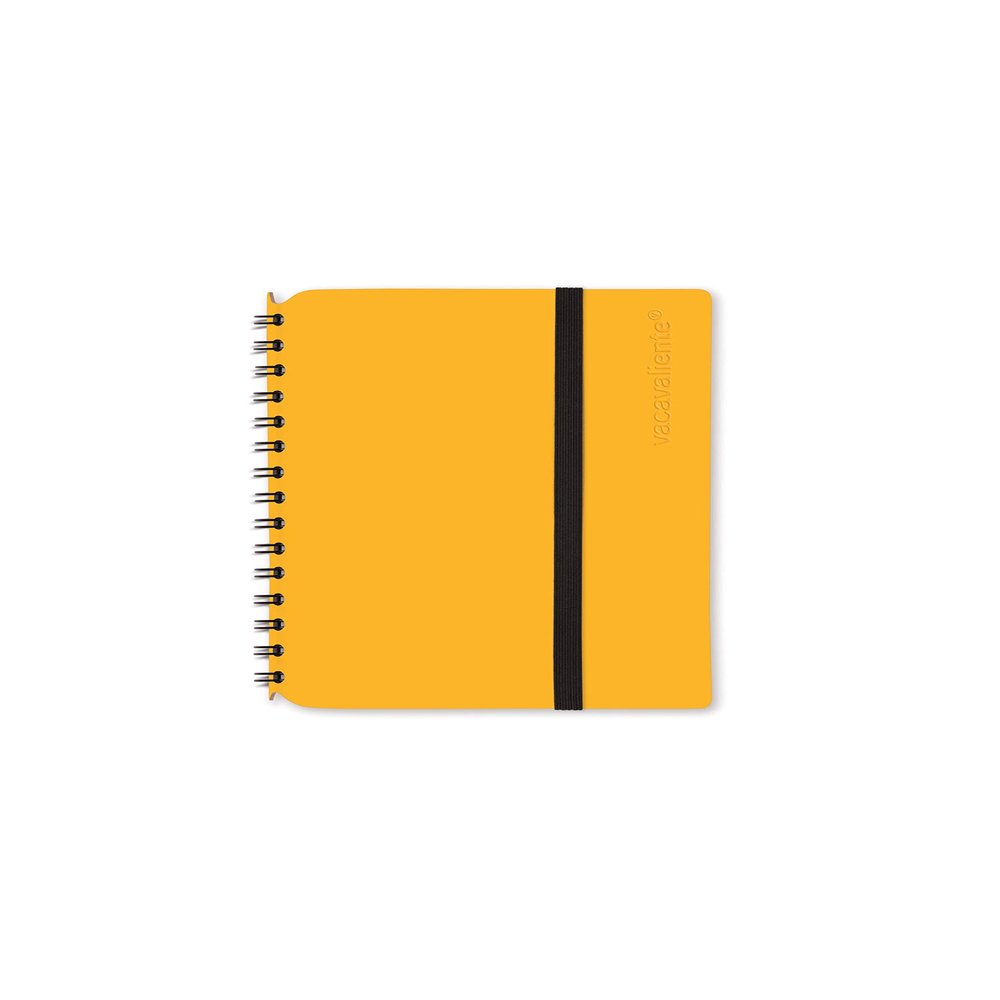 Vacavaliente Leather Notebook, Yellow