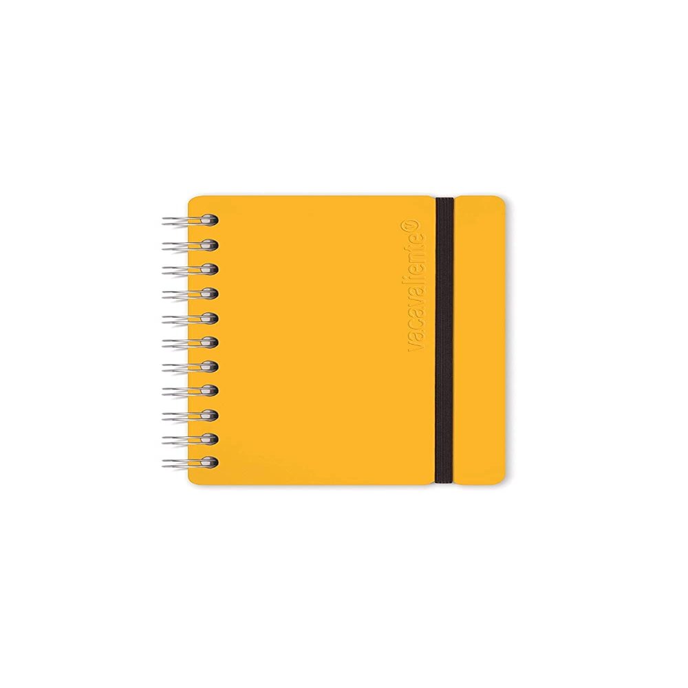 Vacavaliente Recycled Leather Notebook - Yellow - A6