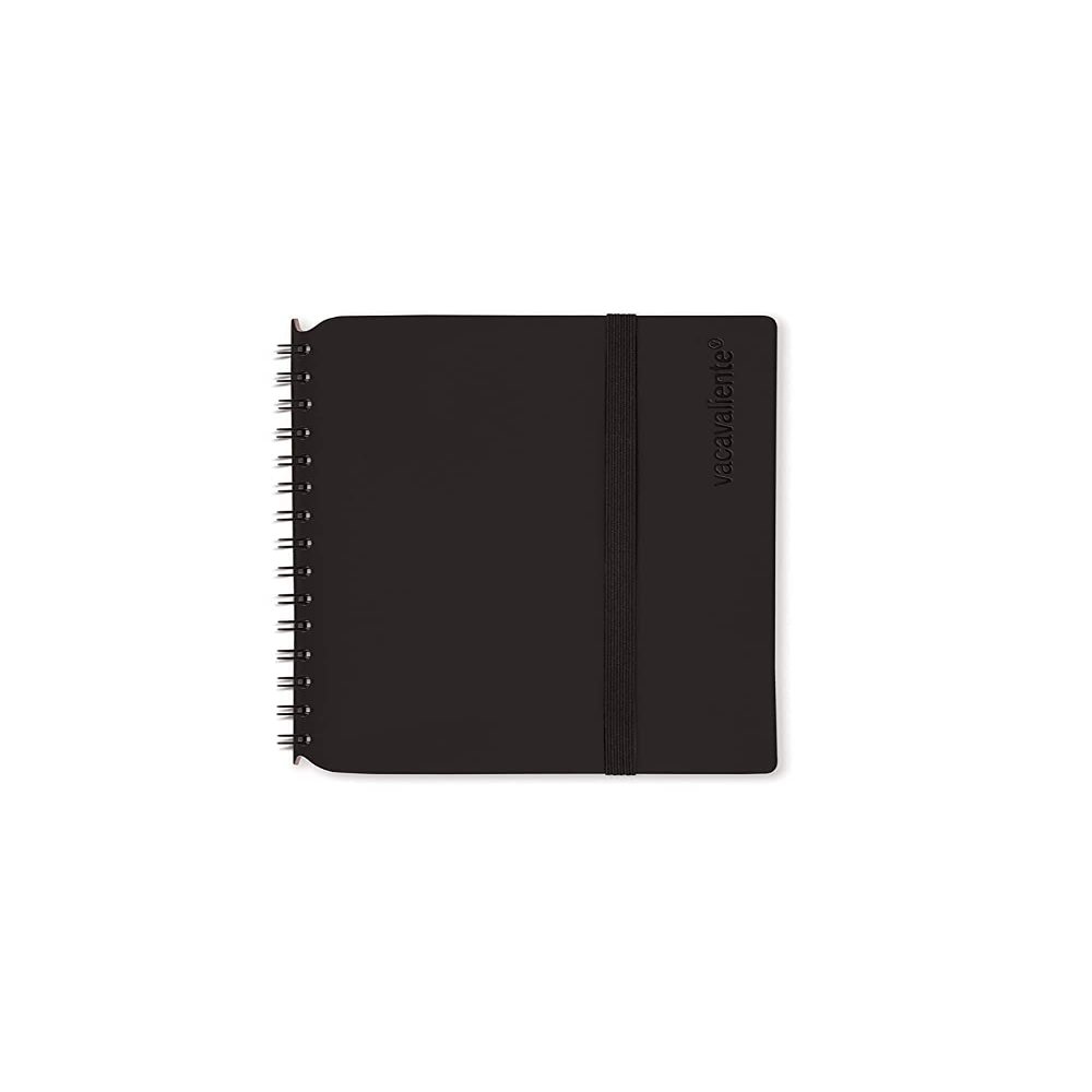 Vacavaliente Notebook, leather, blacks