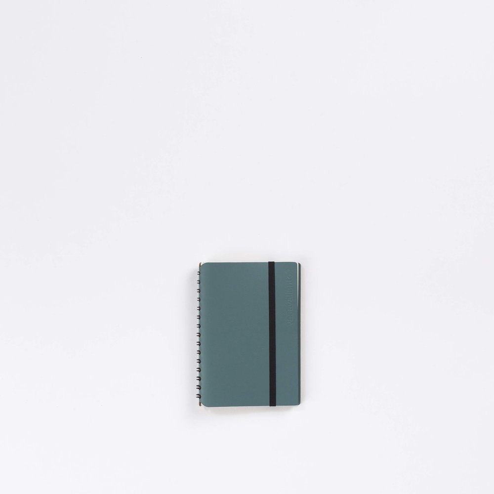 Vacavaliente Recycled Leather Notebook - Eucalyptus