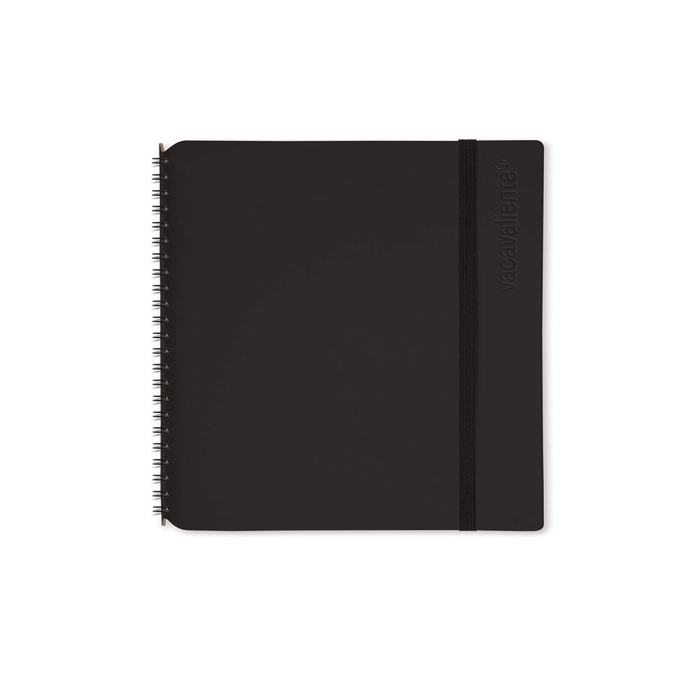 Vacavaliente Notebook, leather, blacks