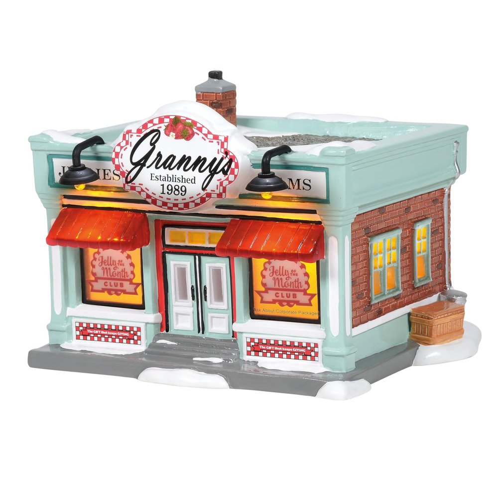 Department 56 Snow Village National Lampoon's Christmas Vaction Jelly of The Month Club Lit Building, 5.12 Inch, Multicolor