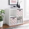 Linon Lane Four Cubby Open Back Storage Cabinet in White Wood view 2