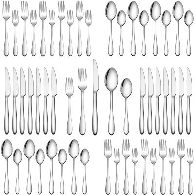 30-Piece Silverware Set, Wildone Stainless Steel Flatware Set Service for 6, Tableware Cutlery Set for Home Kitchen Hotel Restaurant, Mirror Polished, Dishwasher Safe