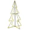 vidaXL LED Christmas Cone Tree - 30.7"x47.2" Indoor and Outdoor Decorative Light, White Warm - 160 High-Powered, Energy-Efficient LEDs - Weather, with 16.4' Extension Cable view 1