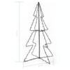 vidaXL LED Christmas Cone Tree - 30.7"x47.2" Indoor and Outdoor Decorative Light, White Warm - 160 High-Powered, Energy-Efficient LEDs - Weather, with 16.4' Extension Cable view 4